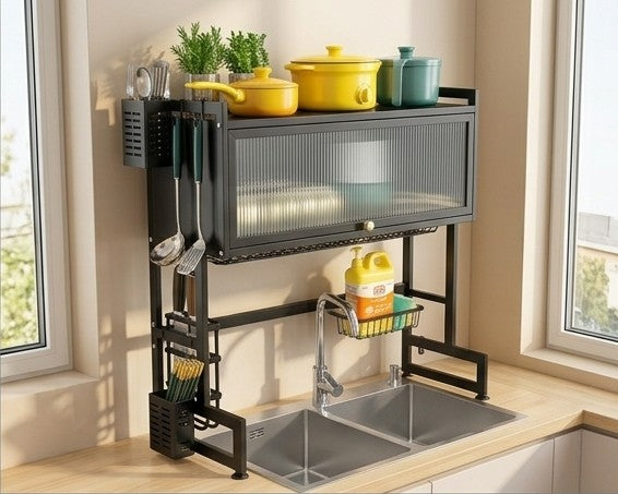 Over Sink Kitchen Organizer Rack And Cabinet