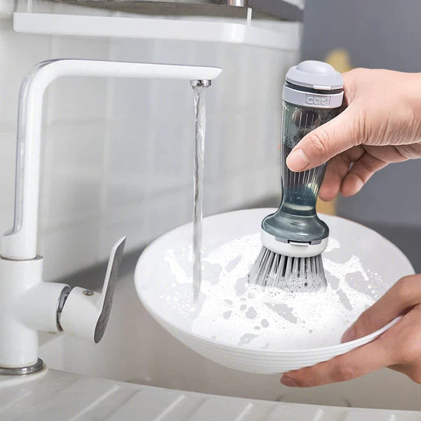 Dish Scrub Brush With Soap Dispenser